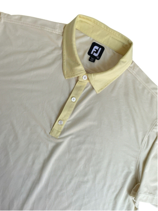 FootJoy Other - FootJoy Golf Performance Polo Shirt Mens XL Lemon Micro Pattern